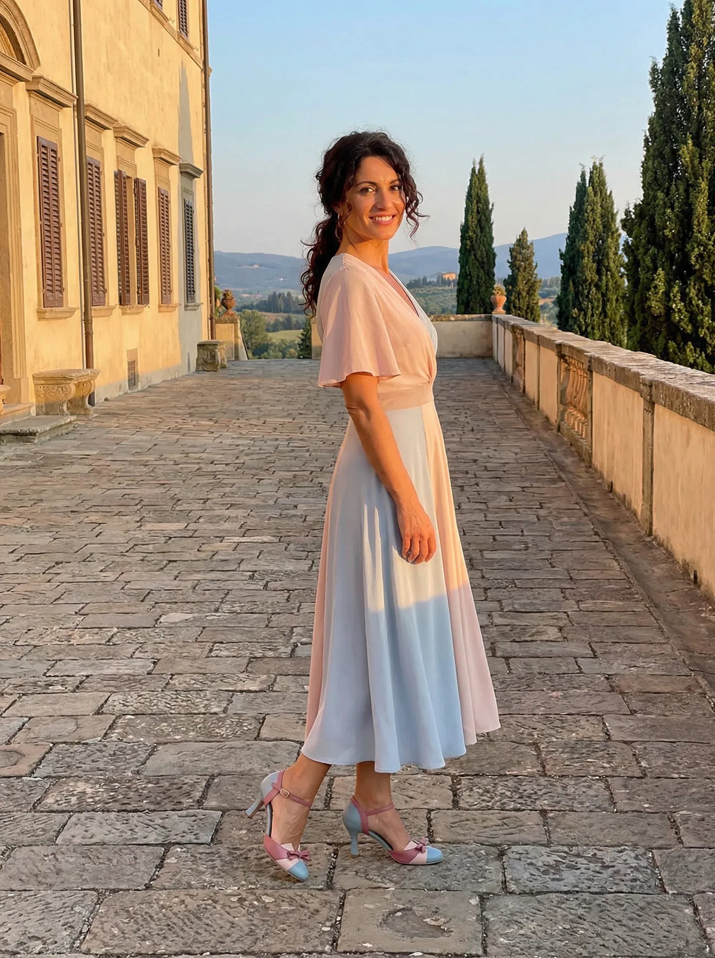 Passione – Bow Sandal with a Comfortable Heel